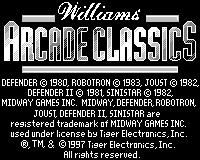 Williams Arcade Classics screenshot 2 for Game.Com